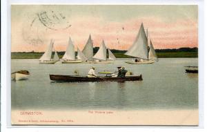 Boating Victoria Lake Germiston South Africa 1907 postcard
