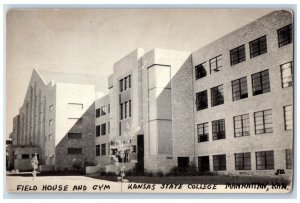 c1950's Field House and Gym Kansas State College Manhattan KS Antique Postcard 