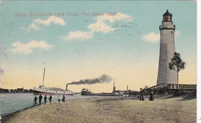 Michigan Port Huron Fort Gratiot Lighthouse 1911