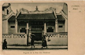 CPA AK VIETNAM Tonkin - HANOI - Pagode de la Rue des Phokiens (321379)
