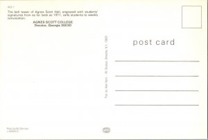 AGNES SCOTT COLLEGE Decatur, Georgia Continental Postcard CE13