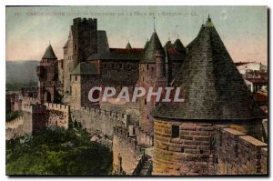 Postcard Old Carcassonne Cite View from the Tour de l'Eveque
