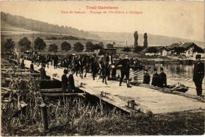 CPA Militaire Toul - Pont de bateaux - Passage de l'Artillerie (90324)