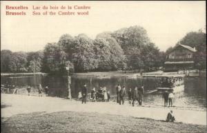 Bruxelles Brussels Sea of the Cambre Wood Ferry c1910 Postcard