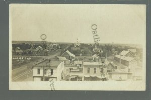 Cooperstown NORTH DAKOTA RPPC c1910 BIRDSEYE VIEW nr Glenfield Sharon Finley