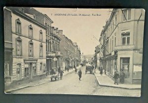 Mint Vintage Andenne Belgium Rue Brun Scene Real Photo Postcard