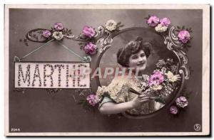 Old Postcard Martha Surname