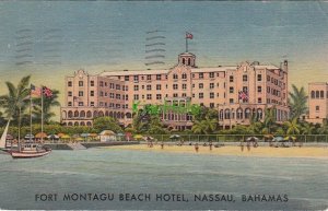 Postcard Fort Montagu Beach Hotel Nassau Bahamas