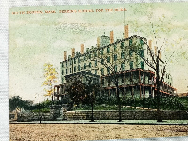 Vintage Postcard 1911 Perkins School for the Blind South Boston MA Massachusetts