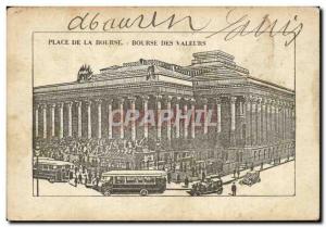 Paris Postcard Old Square Stock Exchange