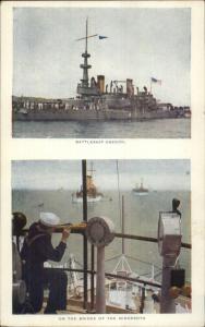 US Navy Battleship Oregon & On the Bridge of the Minnesota Split View PC