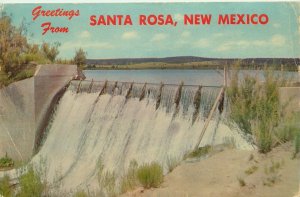 Jane Wallace Memorial Park And Power Dam Santa Rosa, New Mexico Vintage Postcard