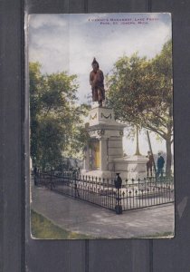 MICHIGAN, St. JOSEPH, FIREMAN'S MONUMENT, LAKE FRONT PARK, 1921 ppc., used.