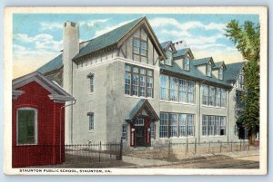 1920 Staunton Virginia Vintage Postcard Public School Building Exterior Unposted