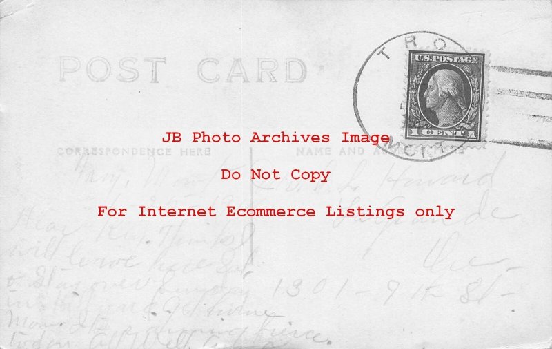 MT, Troy, Montana, RPPC, Street Scene, Business Section, Photo No 1