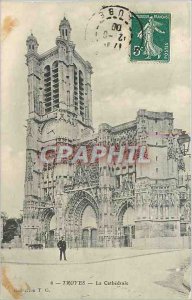 Old Postcard Troyes La Cathedrale