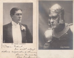 George Alexander Actor 2x Antique Postcard s