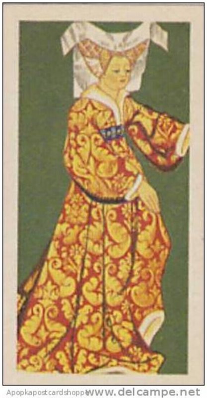 Brooke Bond Vintage Trade Card British Costume 1967 No 6 Lady's Day Dres...