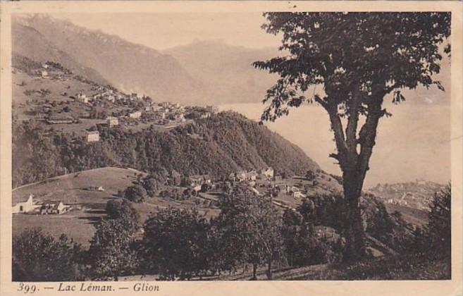 Switzerland Lac Leman Glion Totalansicht 1910