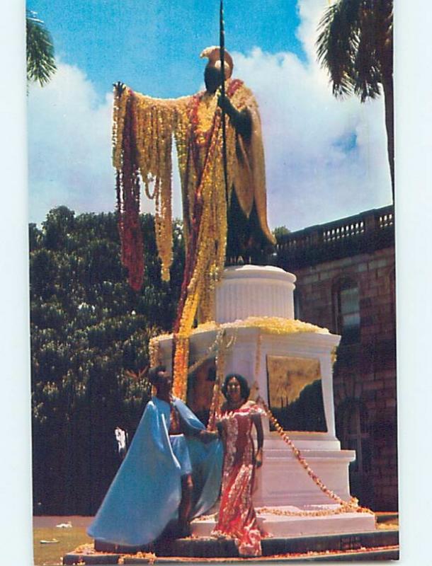 Unused Pre-1980 KING STATUE Island Of Hawaii HI hn4370