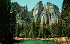 California Yosemite National Park Cathedral Rock and Spires