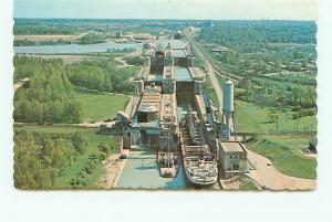 Postcard Canada Ontario Aerial Weiland Canal St Lawerance  Free Shipping # 2399A