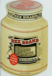 Die-Cut Folder Jar TRade Card Cudahy's Extract Of Beef Rex Brand P78