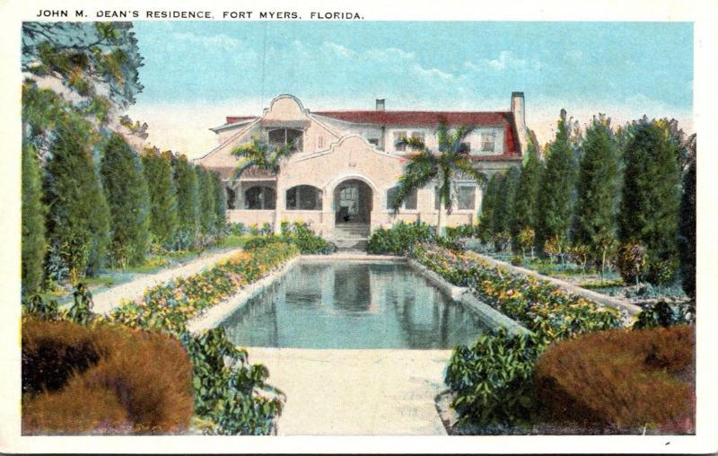 Florida Fort Myers John M Dean's Residence