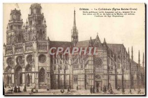 Old Postcard Orleans Cathedral Holy Cross Church