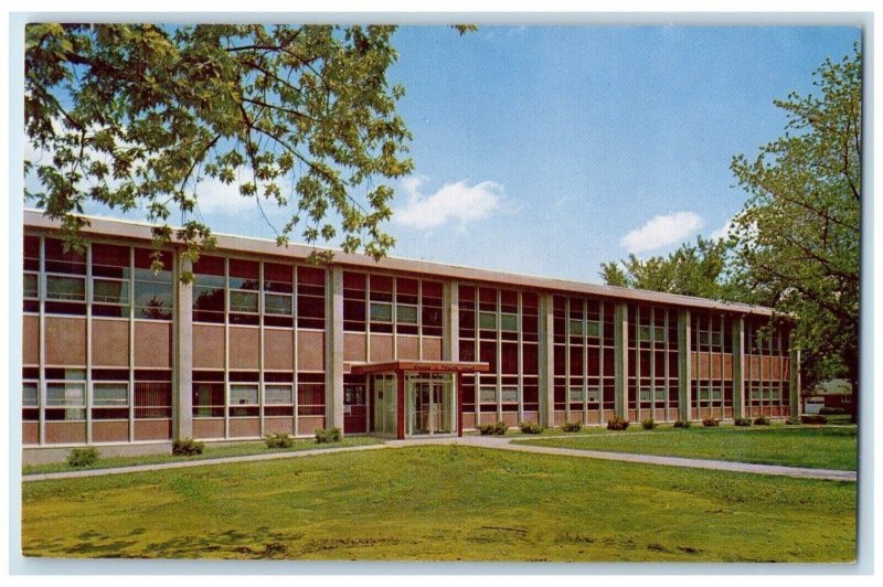 c1960 Charles B. Philips Library Exterior Building Aurora Illinois IL Postcard