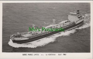 Shipping Postcard -Buries Marks Limited, M.V.La Hortensia, Built 1961- RS27754