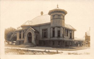 H73/ Storm Lake Iowa RPPC Postcard c1910 Library Building Fancy  53