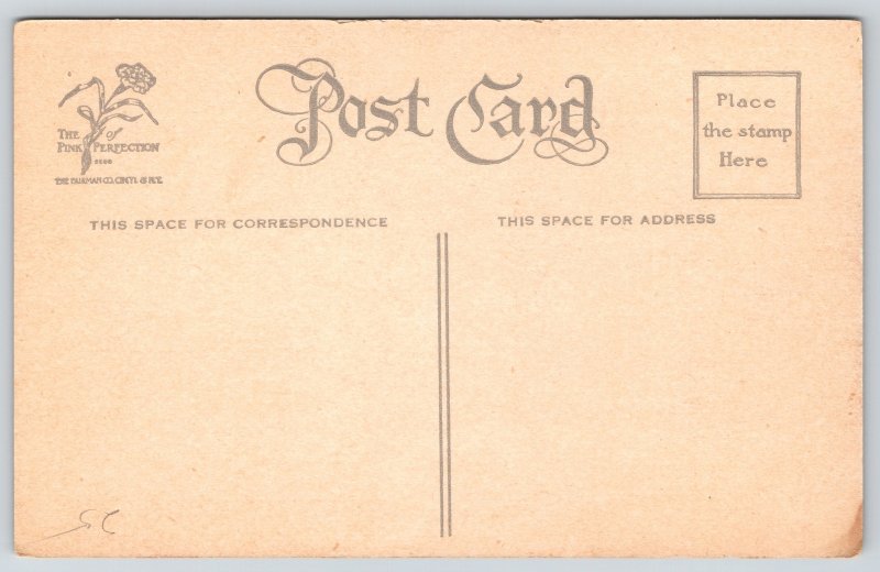 Holiday~Christmas~B&W Holly Berries On Beige Bkgd~Fairman Vintage Postcard