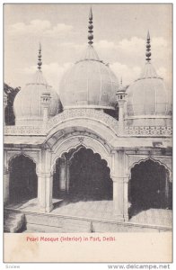 Pearl Mosque (Interior) In Fort, DELHI, India, 1900-1910s