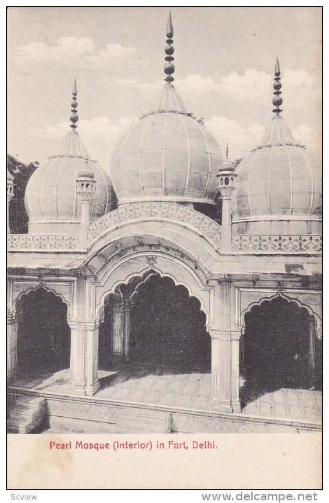 Pearl Mosque (Interior) In Fort, DELHI, India, 1900-1910s