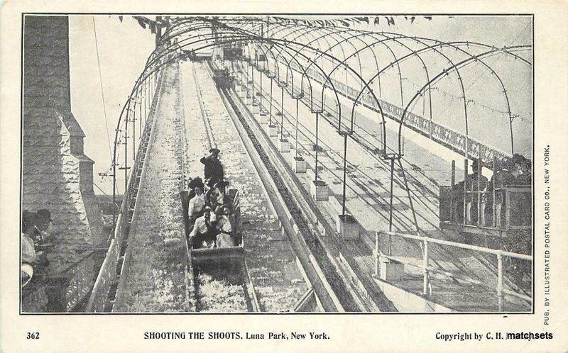 Amusement C-1905 Shooting the Chutes Luna Park New York Illustrated 1824