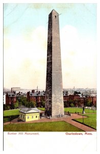 Early 1900's Bunker Hill Monument, Charlestown, MA Postcard