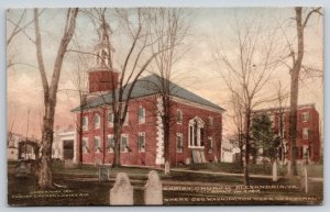 Alexandria Virginia~Christ Church~Cemetery~Georgian~1920s Hand-Colored Postcard