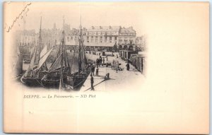 Postcard - The Fish shop - Dieppe, France