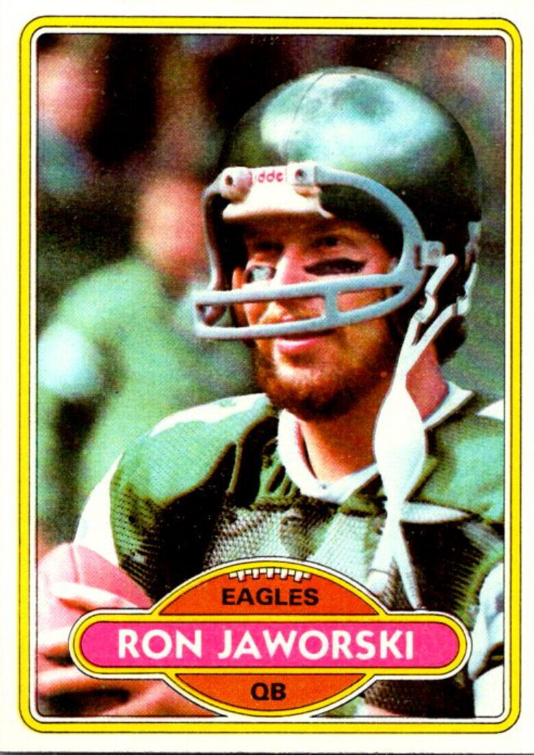 1980 Topps Football Card Ron Jaworski QB Philadelphia Eagles sun0340   United States - Pennsylvania - Philadelphia, Postcard / HipPostcard