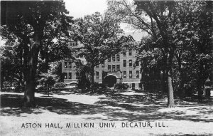 Aston Hall, Millikin University Decatur Illinois RPPC Photo Postcard 10523