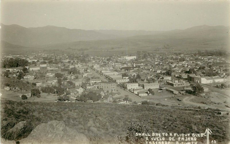 RPPC Postcard A Vuelo de Pajaro, Ensenada Baja California Mexico MF 40 Unposted