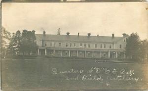 c1910 Fort Riley Kansas Quarters 2nd Field Artillery D&G Battery RPPC Real Photo