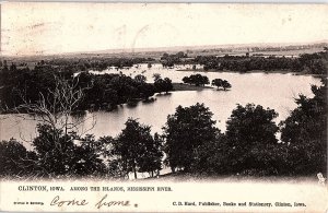 Postcard PANORAMIC SCENE Clinton Iowa IA AI4934