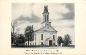 United States Tuscarawas Ohio Sharon Moravian Church congregation  1949 postcard