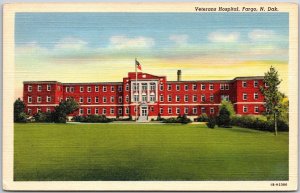 Veterans Hospital Fargo North Dakota ND Buildings and Grounds Flags Postcard