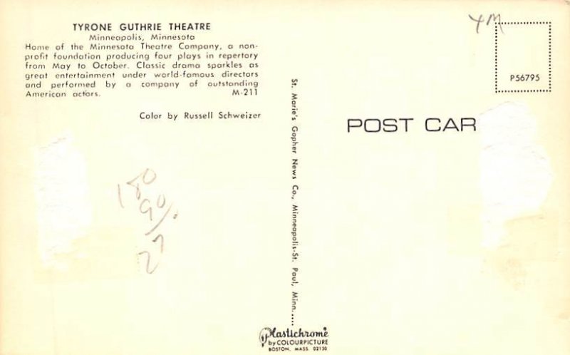 Tyrone Guthrie Theatre  Minneapolis,  MN