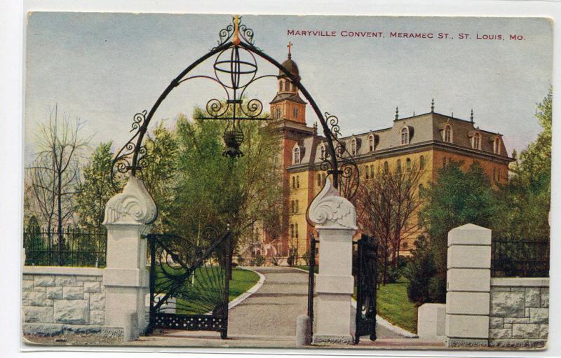 Maryville Convent Meramec Street St Louis Missouri 1910c postcard