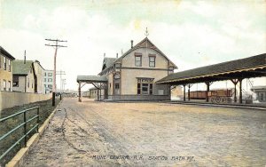 Bath ME Maine Central Railroad Station Train Depot Postcard