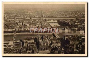 Lyon Old Postcard General view in the foreground St Jean cathedral